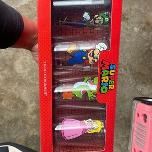 super mario glass tumblers